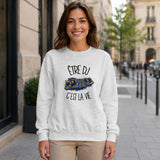 Sweat Gris Chiné Être DJ c'est la vie