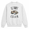 Sweat Gris Chiné Le drift c'est la vie