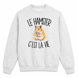 Sweat Gris Chiné Le hamster c'est la vie