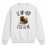 Sweat Gris Chiné Le hip-hop c'est la vie