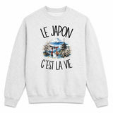 Sweat Gris Chiné Le Japon c'est la vie