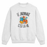 Sweat Gris Chiné Le jardinage c'est la vie