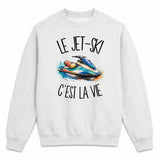 Sweat Gris Chiné Le jet-ski c'est la vie