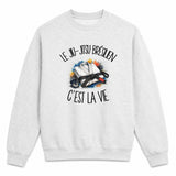 Sweat Gris Chiné Le jiu-jitsu brésilien c'est la vie