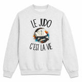 Sweat Gris Chiné Le judo c'est la vie