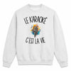Sweat Gris Chiné Le karaoké c'est la vie