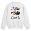 Sweat Gris Chiné Le karting c'est la vie