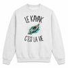 Sweat Gris Chiné Le kayak c'est la vie