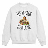 Sweat Gris Chiné Les kebabs c'est la vie