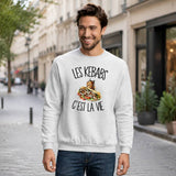 Sweat Gris Chiné Les kebabs c'est la vie