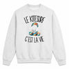 Sweat Gris Chiné Le kitesurf c'est la vie