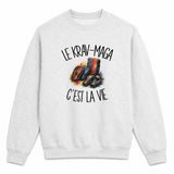 Sweat Gris Chiné Le krav-maga c'est la vie