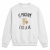 Sweat Gris Chiné Le macramé c'est la vie