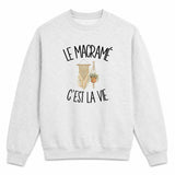 Sweat Gris Chiné Le macramé c'est la vie