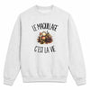 Sweat Gris Chiné Le maquillage c'est la vie