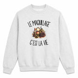 Sweat Gris Chiné Le maquillage c'est la vie