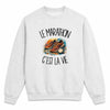 Sweat Gris Chiné Le marathon c'est la vie