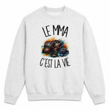 Sweat Gris Chiné Le MMA c'est la vie