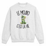 Sweat Gris Chiné Le mojito c'est la vie