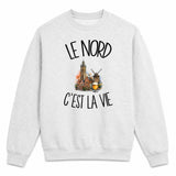 Sweat Gris Chiné Le Nord c'est la vie