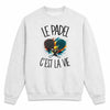 Sweat Gris Chiné Le padel c'est la vie