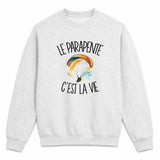 Sweat Gris Chiné Le parapente c'est la vie