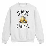 Sweat Gris Chiné Le pastis c'est la vie