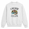 Sweat Gris Chiné Le Pays basque c'est la vie