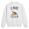 Sweat Gris Chiné Le pilates c'est la vie