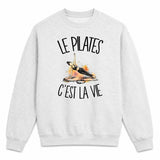 Sweat Gris Chiné Le pilates c'est la vie