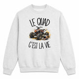 Sweat Gris Chiné Le quad c'est la vie