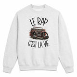 Sweat Gris Chiné Le rap c'est la vie