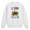 Sweat Gris Chiné Le rhum c'est la vie