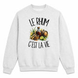 Sweat Gris Chiné Le rhum c'est la vie