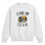 Sweat Gris Chiné Le road-trip c'est la vie