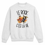 Sweat Gris Chiné Le rock c'est la vie