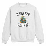 Sweat Gris Chiné Le ski de fond c'est la vie