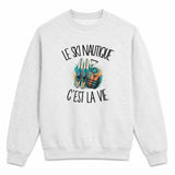 Sweat Gris Chiné Le ski nautique c'est la vie