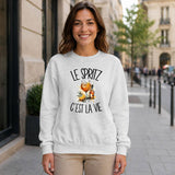 Sweat Gris Chiné Le spritz c'est la vie