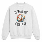 Sweat Gris Chiné Le tir à l'arc c'est la vie