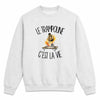 Sweat Gris Chiné Le trampoline c'est la vie
