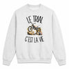 Sweat Gris Chiné Le trial c'est la vie