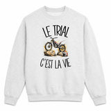 Sweat Gris Chiné Le trial c'est la vie