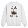 Sweat Gris Chiné Le vin c'est la vie
