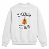 Sweat Gris Chiné Le violoncelle c'est la vie