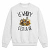 Sweat Gris Chiné Le whisky c'est la vie