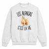 Sweat Gris Chiné Les alpagas c'est la vie