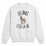 Sweat Gris Chiné Les ânes c'est la vie