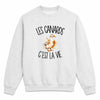 Sweat Gris Chiné Les canards c'est la vie
