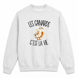 Sweat Gris Chiné Les canards c'est la vie